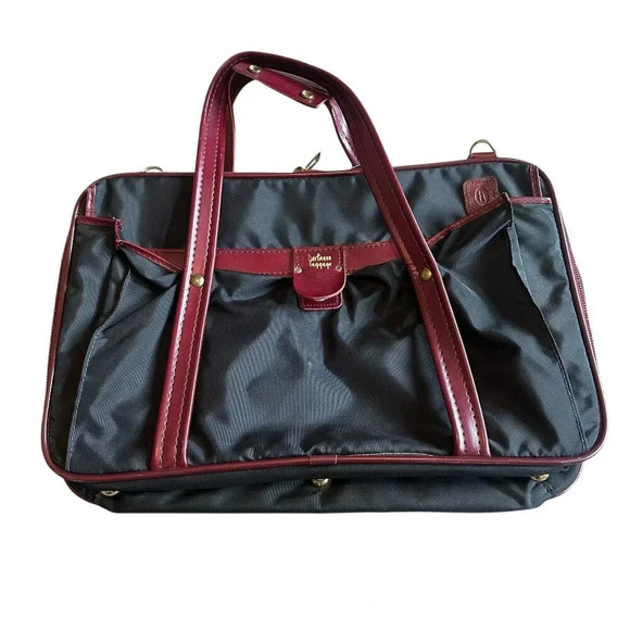 Hartmann Luggage Nylon Leather Carry-On Tote Bag Three Compartment Vintage - Picture 1 of 14